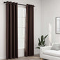 JUNG Vida Verdunkelungsvorhänge Ösen Leinenoptik 2 Stk. Taupe 140x225 cm