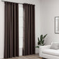 JUNG Vida Verdunkelungsvorhänge Haken Leinenoptik 2 Stk. Taupe 140x225 cm