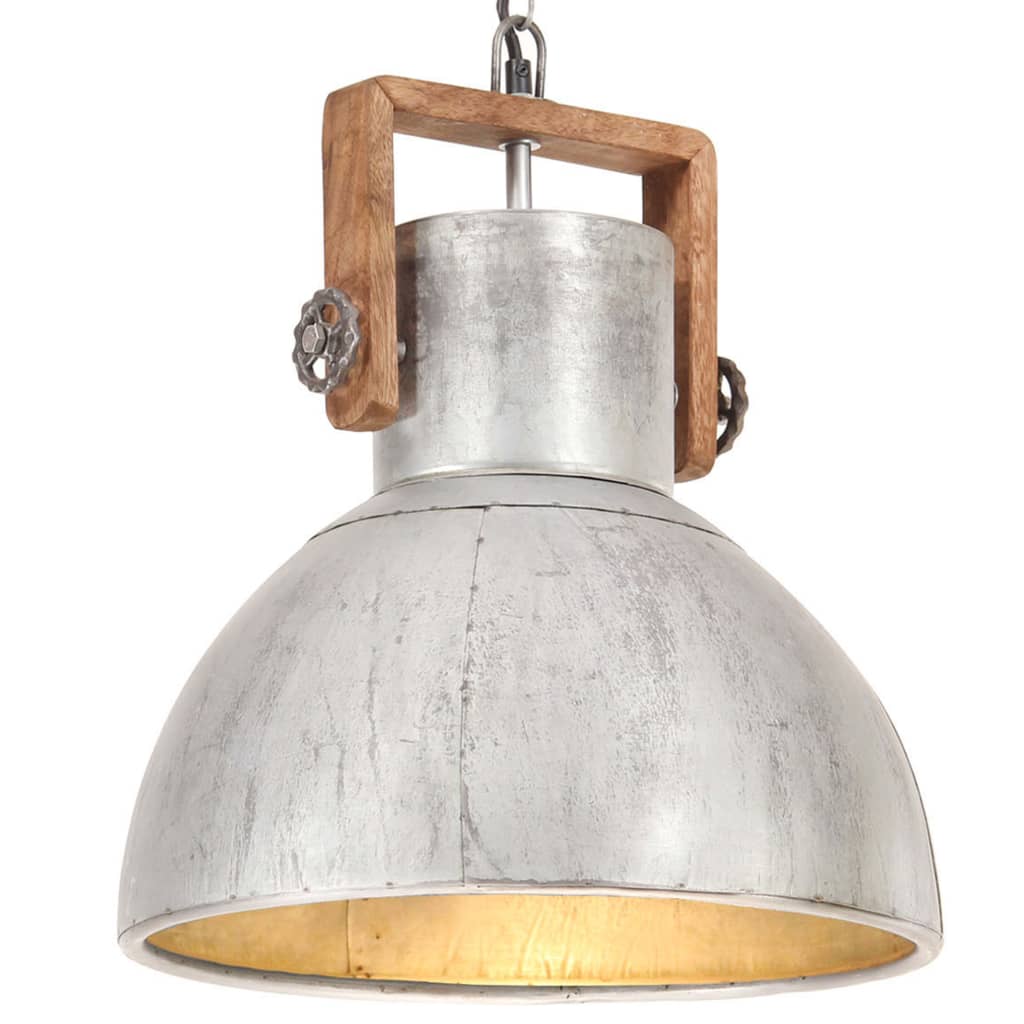 JUNG Vida Hängelampe Industriestil 25 W Silbern Rund 40 cm E27