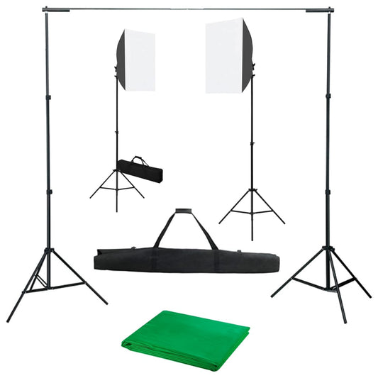 JUNG Vida Fotostudio-Set mit Softboxen und Hintergrundsystem