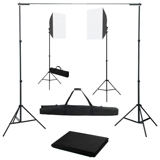 JUNG Vida Fotostudio-Set mit Softboxen und Hintergrundsystem
