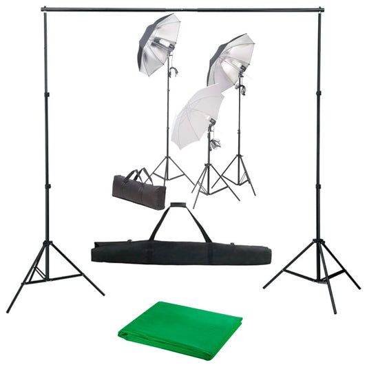 JUNG Vida Fotostudio-Set mit Lampen und Hintergrundsystem