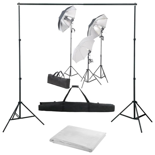 JUNG Vida Fotostudio-Set mit Lampen-Set und Hintergrund