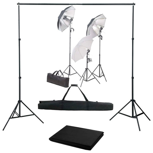 JUNG Vida Fotostudio-Set mit Lampen und Hintergrundsystem