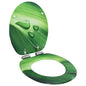 JUNG Vida Toilettensitz Soft-Close-Deckel MDF Grün Wassertropfen-Design