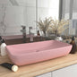 JUNG Vida Luxus-Waschbecken Rechteckig Matt Rosa 71x38 cm Keramik
