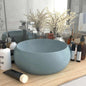 JUNG Vida Luxuriöses Waschbecken Rund Matt Hellblau 40x15 cm Keramik