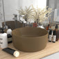 JUNG Vida Luxuriöses Waschbecken Rund Matt Creme 40x15 cm Keramik