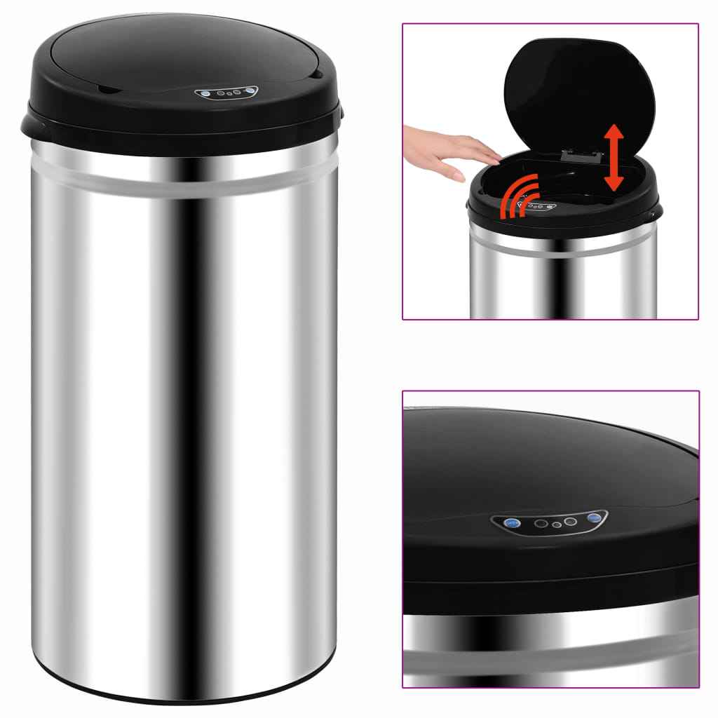 JUNG Vida Automatischer Sensor-Mülleimer 50 L Edelstahl