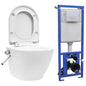 JUNG Vida Wand-WC ohne Spülrand mit Einbau-Spülkasten Keramik Weiß