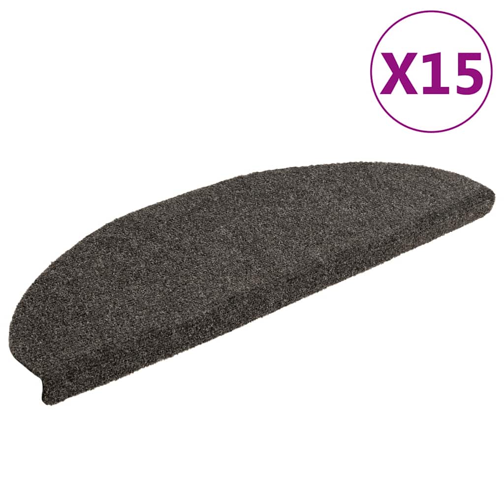 JUNG Vida Stufenmatten Selbstklebend 15 Stk. 65x21x4 cm Anthrazit Halbrund Groß