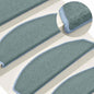JUNG Vida Stufenmatten 15 Stk. 65x24x4 cm Seeblau Halbrund Groß