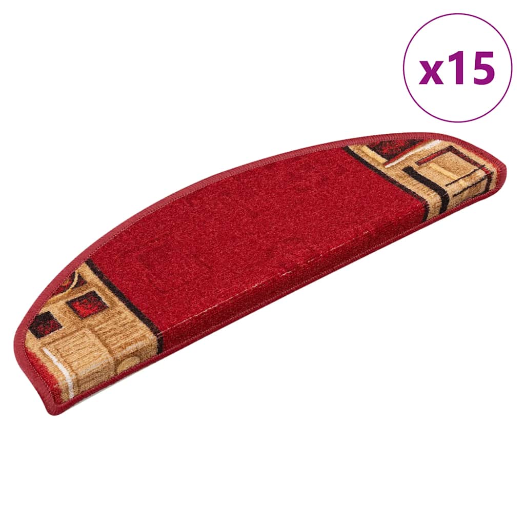 JUNG Vida Treppenmatten Selbstklebend 15 Stk. Rot 65x21x4 cm