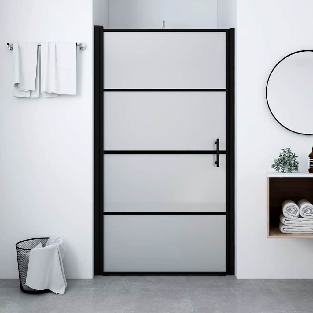 JUNG Vida Duschtür Mattes Hartglas 81x195 cm Schwarz