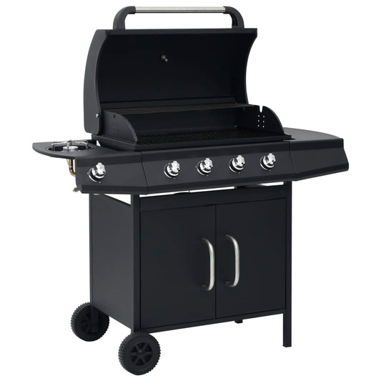 JUNG Vida Gasgrill 4+1 Flammen Schwarz Stahl