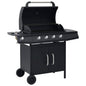 JUNG Vida Gasgrill 4+1 Flammen Schwarz Stahl