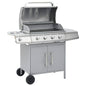 JUNG Vida Gasgrill 4+1 Flammen Silbern Edelstahl