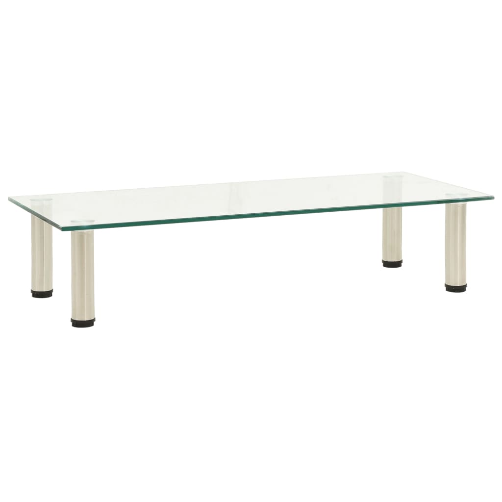 JUNG Vida TV-Tisch 80x35x17 cm Transparentes Hartglas