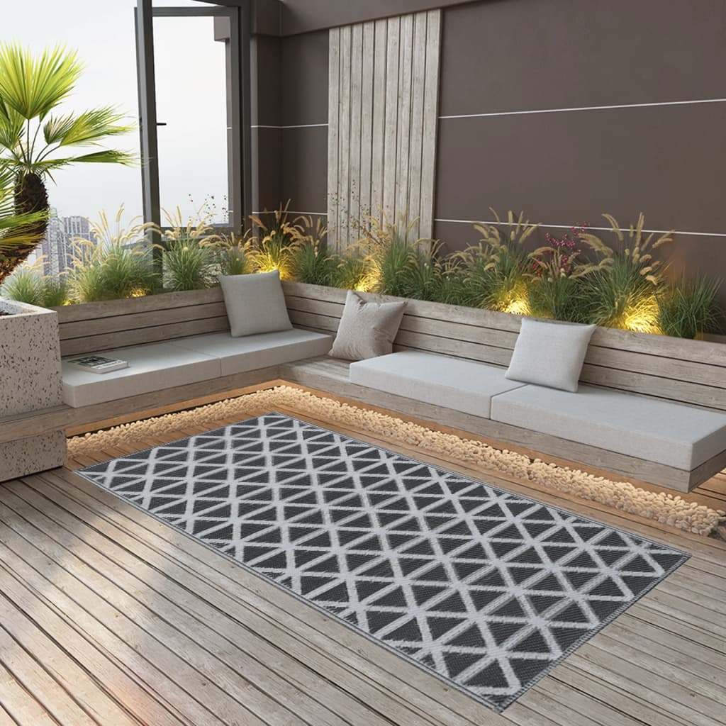 JUNG Vida Outdoor-Teppich ARAKIL Schwarz 120x180 cm PP