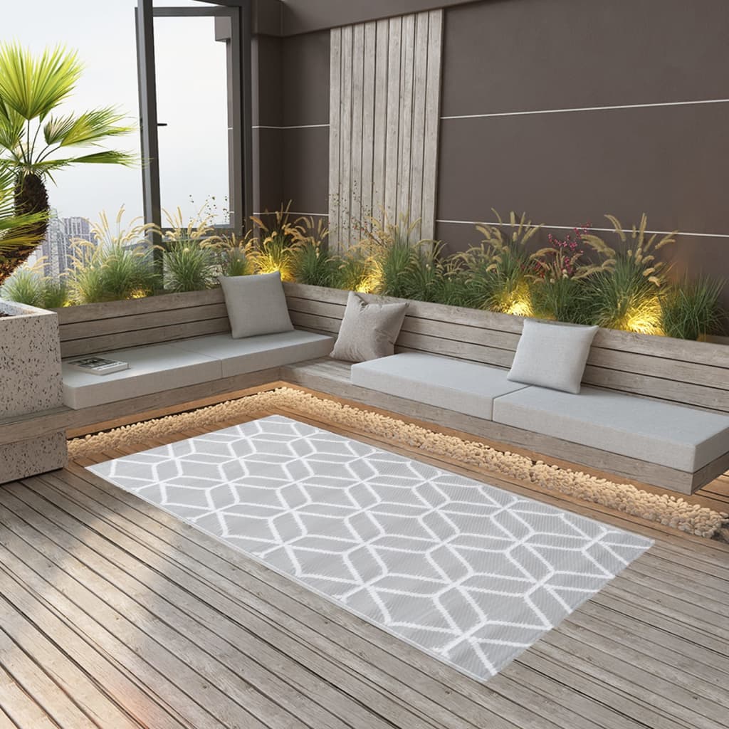 JUNG Vida Outdoor-Teppich ARAKIL Grau 160x230 cm PP