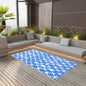 JUNG Vida Outdoor-Teppich ARAKIL Weiß und Blau 160x230 cm PP