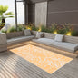 JUNG Vida Outdoor-Teppich ARAKIL Orangefarben und Blau 120x180 cm PP