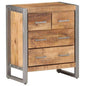 JUNG Vida Sideboard 60x35x70 cm Raues Mangoholz