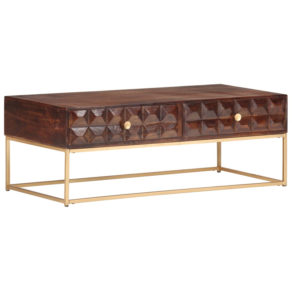 JUNG Vida Couchtisch 112x50x40 cm Massivholz Mango