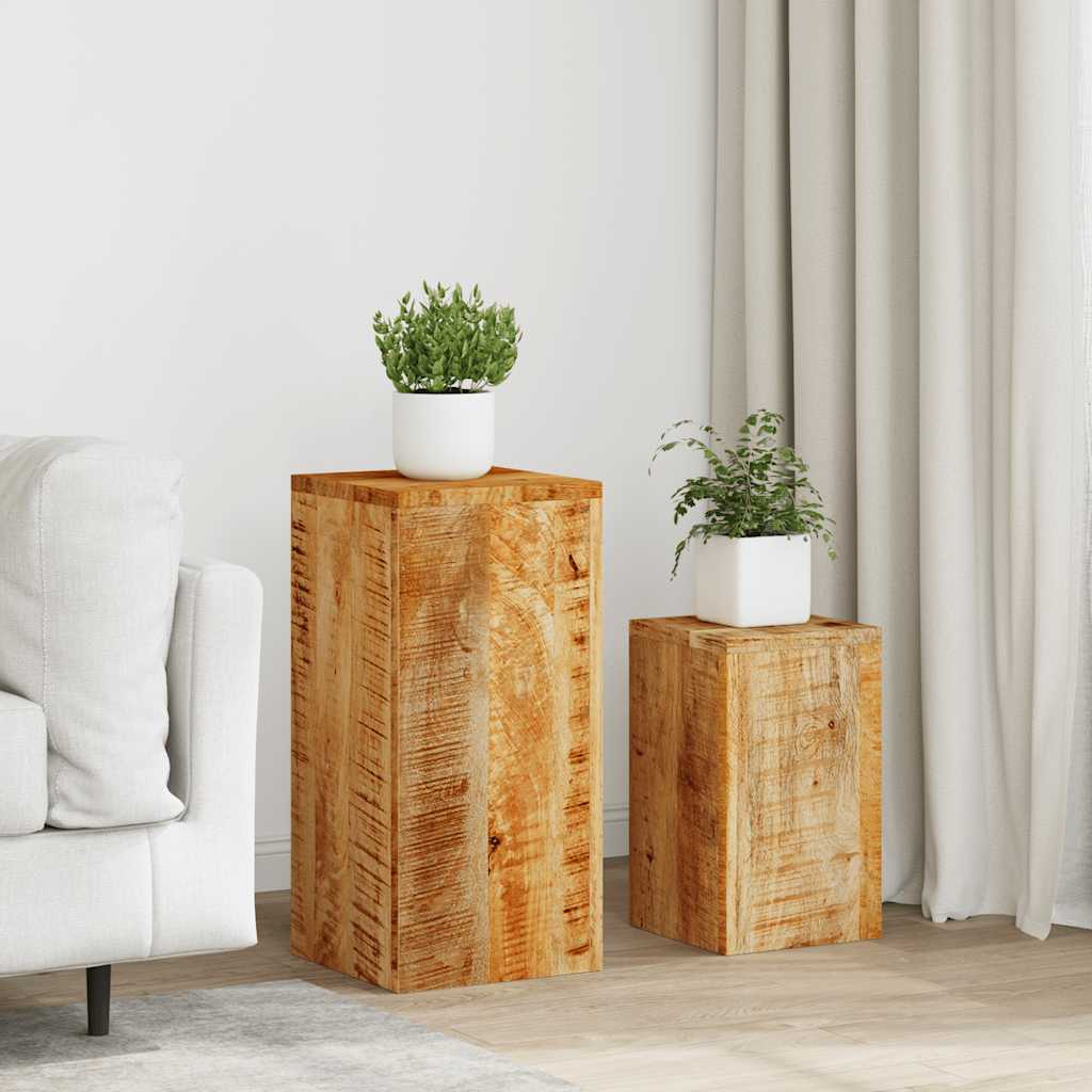 JUNG Vida Pflanzenständer 2 Stk. Massivholz Mango