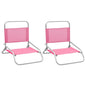 JUNG Vida Klappbare Strandstühle 2 Stk. Rosa Stoff