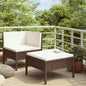 JUNG Vida 2-tlg. Garten-Lounge-Set mit Auflagen Poly Rattan Braun
