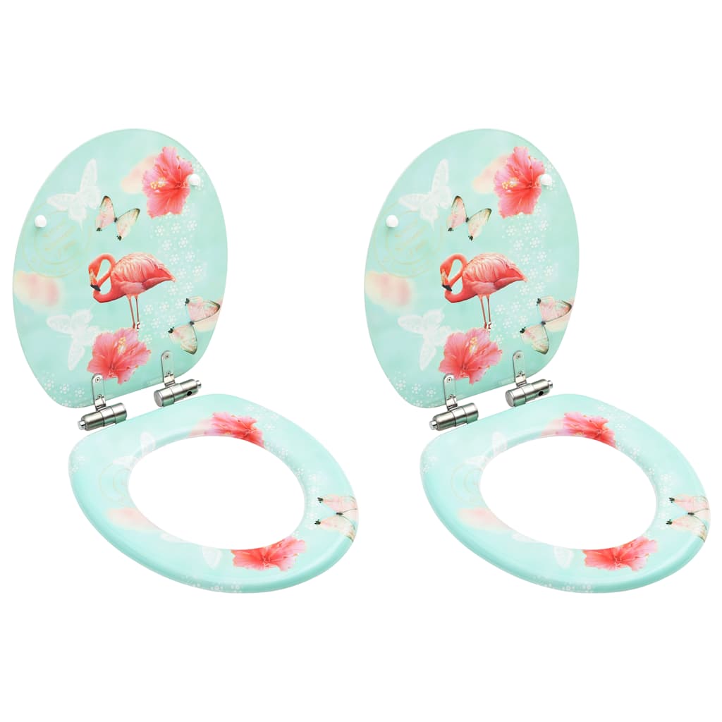 JUNG Vida Toilettensitze Soft-Close-Deckel 2 Stk. MDF Flamingo-Design