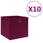 JUNG Vida Aufbewahrungsboxen 10 Stk. Vliesstoff 28x28x28 cm Dunkelrot