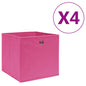 JUNG Vida Aufbewahrungsboxen 4 Stk. Vliesstoff 28x28x28 cm Rosa