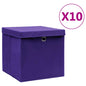 JUNG Vida Aufbewahrungsboxen mit Deckeln 10 Stk. 28x28x28 cm Lila