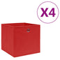 JUNG Vida Aufbewahrungsboxen 4 Stk. Vliesstoff 28x28x28 cm Rot