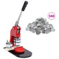JUNG Vida Buttonmaschine mit 500 Button-Teilen 25 mm
