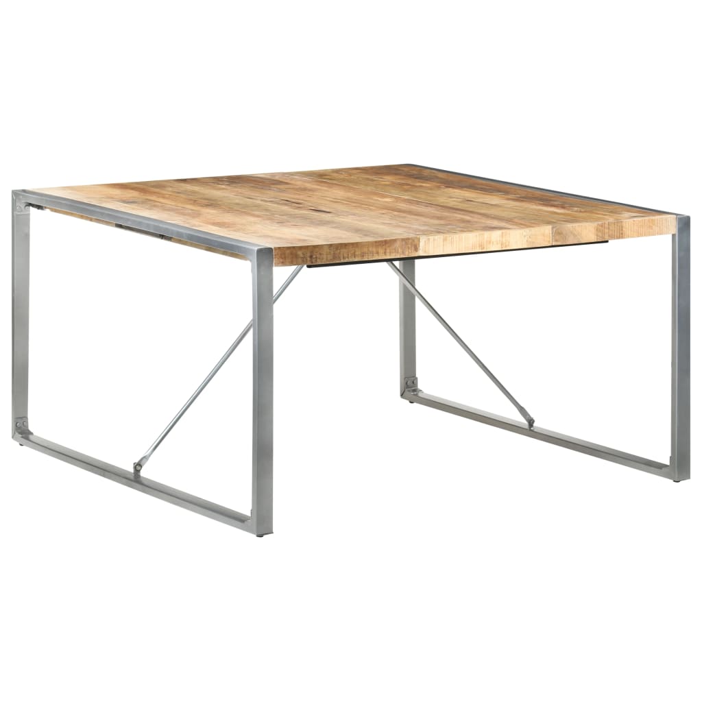 JUNG Vida Esstisch 140x140x75 cm Raues Mangoholz