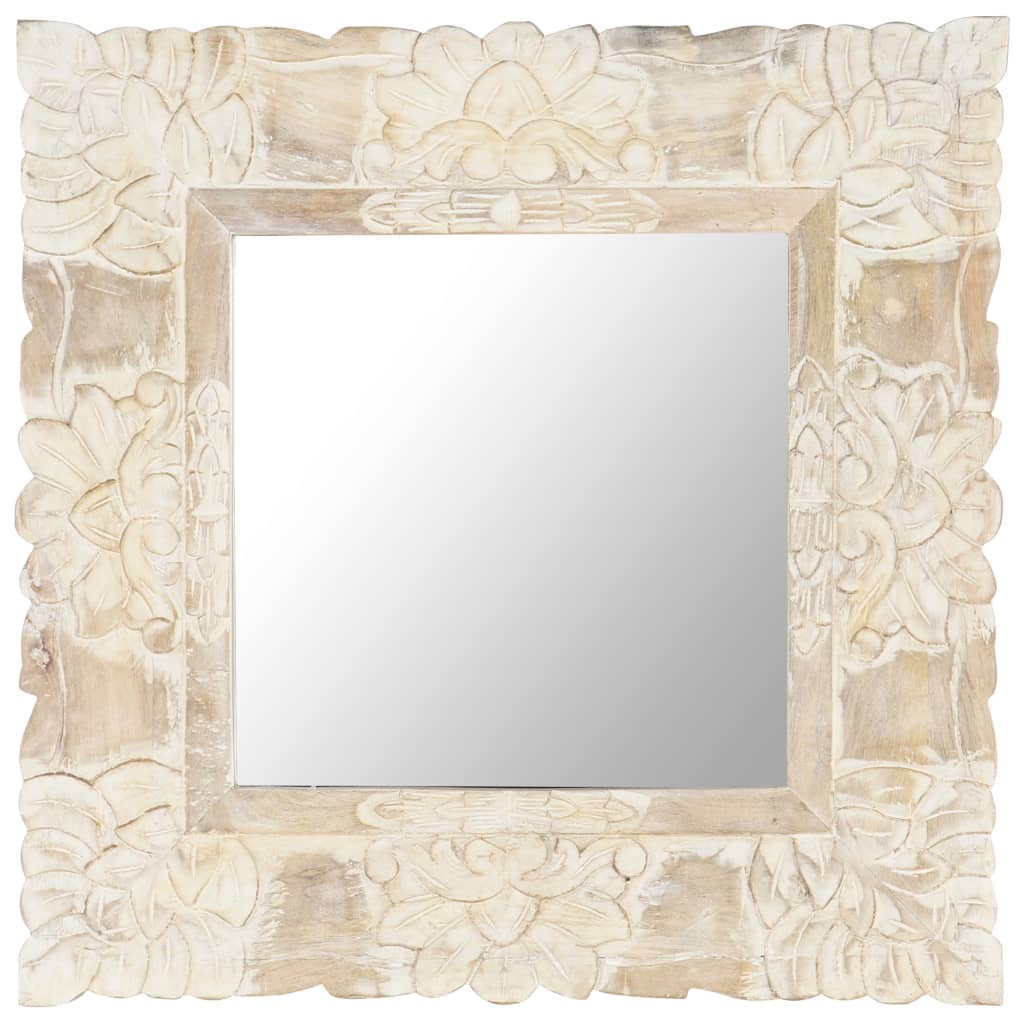 JUNG Vida Spiegel Weiß 50x50 cm Mango Massivholz