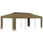 JUNG Vida Pavillon mit Doppeldach 3x6 m Taupe 180 g/m²