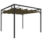 JUNG Vida Gartenpavillon mit Ausziehbarem Dach 3x3 m Taupe 180 g/m²
