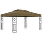 JUNG Vida Pavillon mit Doppeldach 3x4 m Taupe 180 g/m²