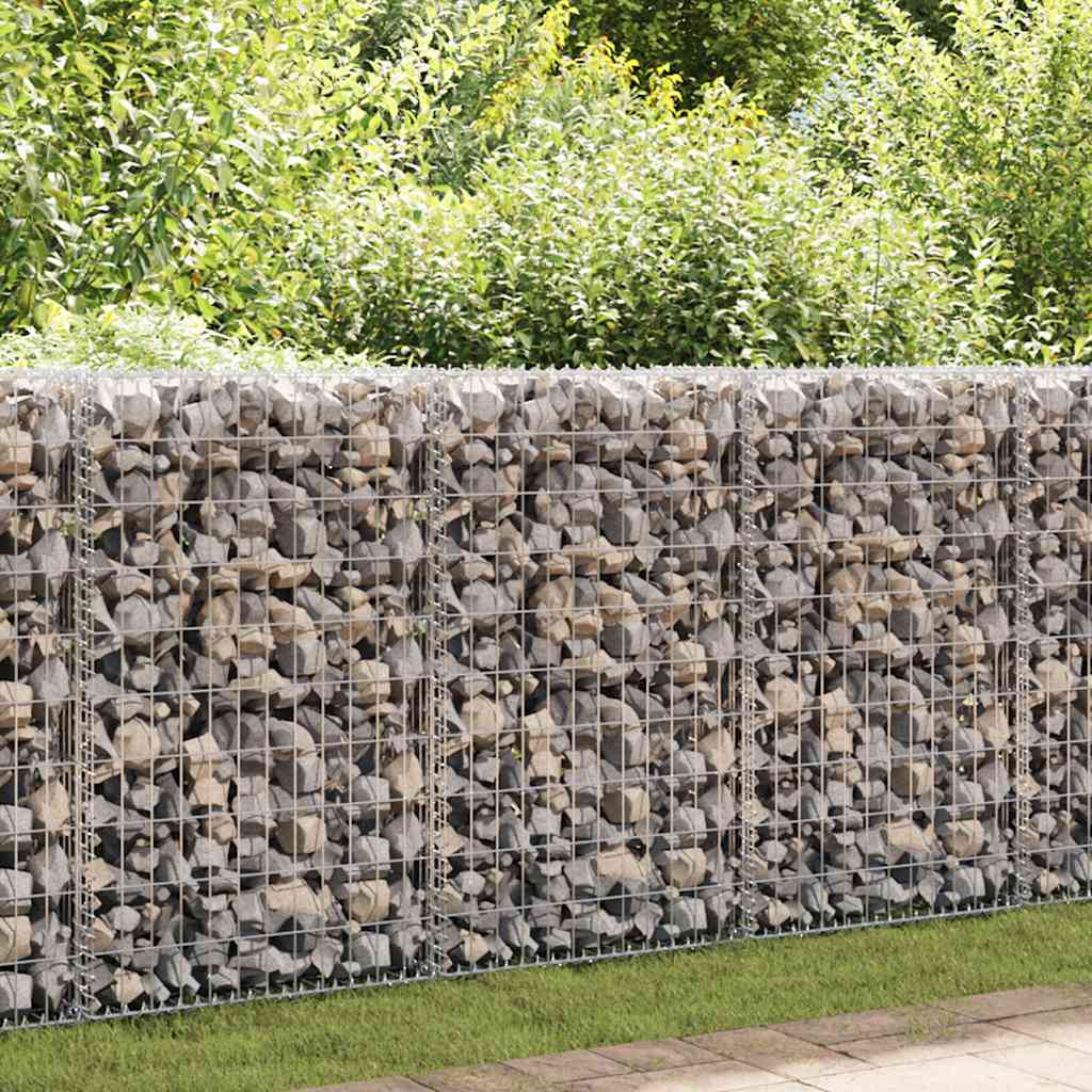 JUNG Vida Gabionenwand mit Abdeckung Verzinkter Stahl 900x30x100 cm