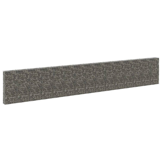 JUNG Vida Gabionenwand mit Abdeckung Verzinkter Stahl 900x30x150 cm