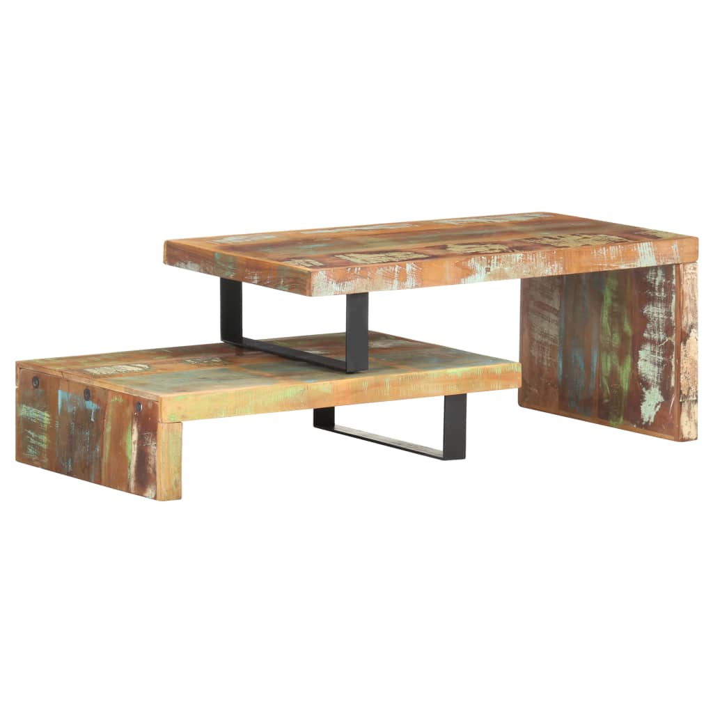 JUNG Vida 2-tlg. Couchtisch-Set Recyceltes Massivholz