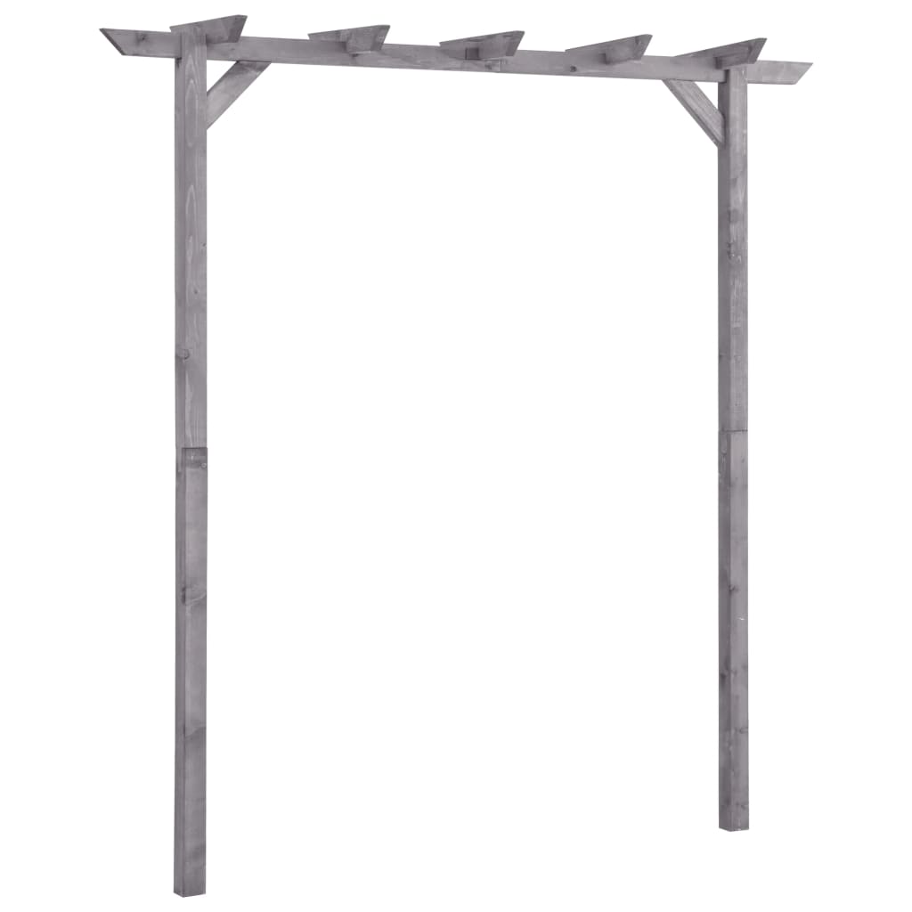 JUNG Vida Garten-Pergola Grau 200x40x205 cm Imprägniertes Kiefernholz