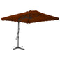 JUNG Vida Sonnenschirm mit Stahl-Mast 250x250x230 cm Terrakotta