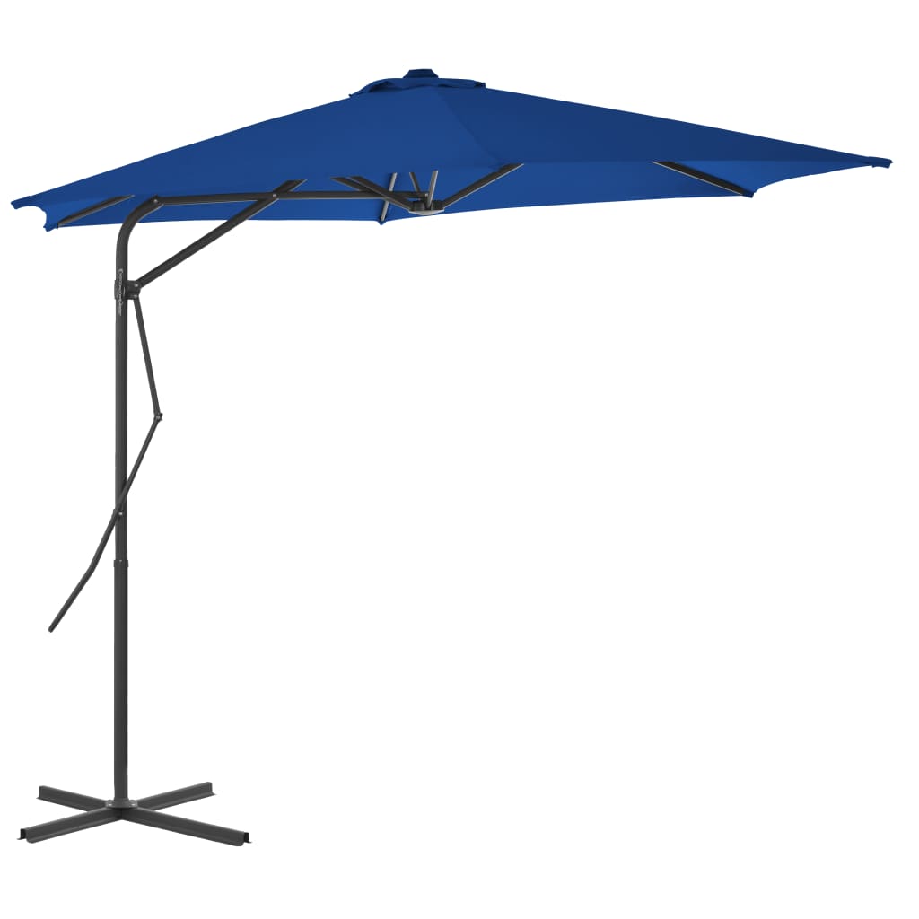 JUNG Vida Sonnenschirm mit Stahl-Mast 300x230 cm Blau