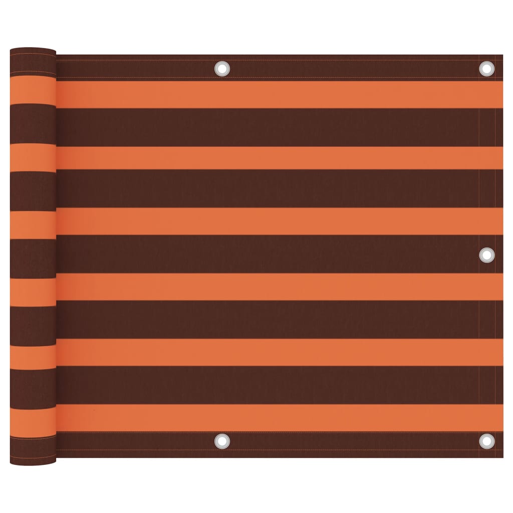 JUNG Vida Balkon-Sichtschutz Orange und Braun 75x300 cm Oxford-Gewebe
