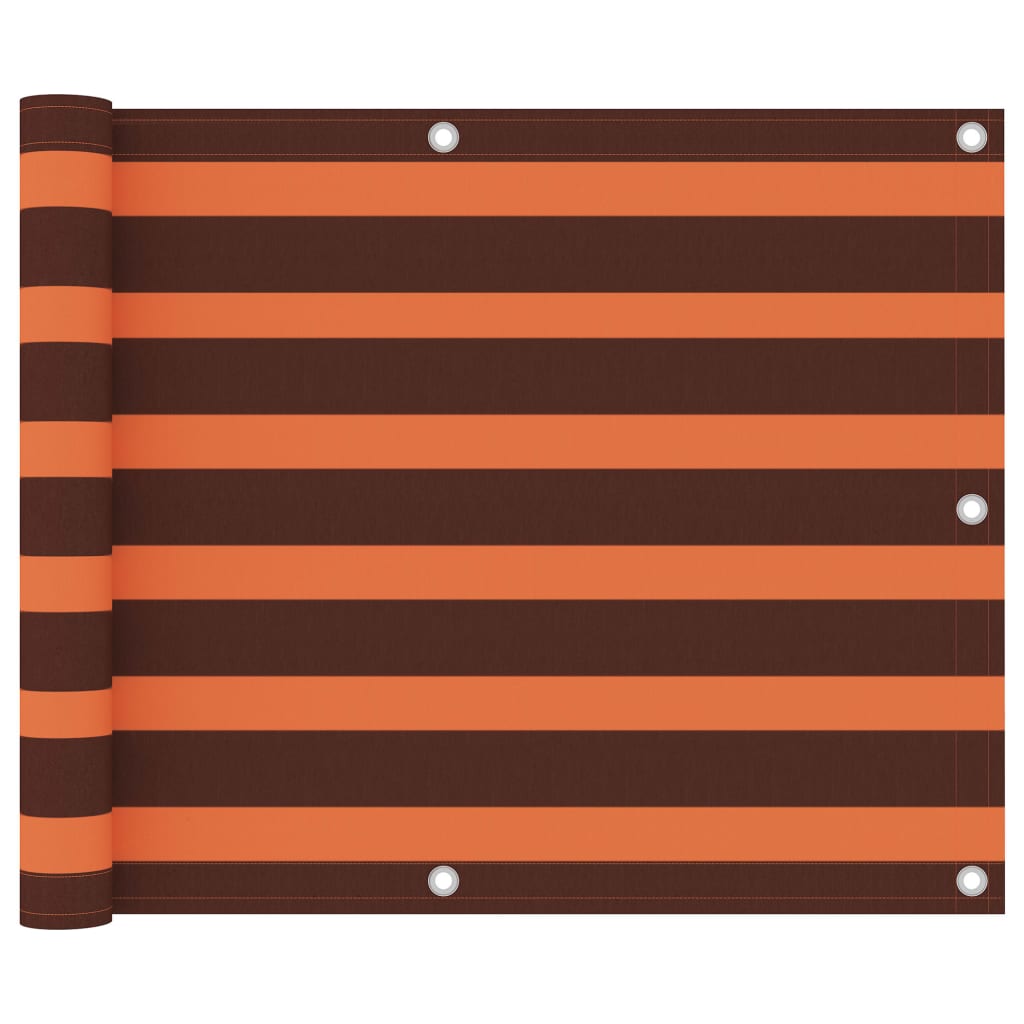 JUNG Vida Balkon-Sichtschutz Orange und Braun 75x400 cm Oxford-Gewebe